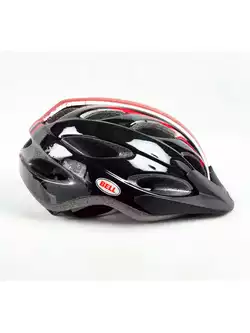 BELL PISTON kask rowerowy, czarno-czerwony
