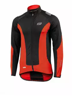 FORCE X68 - 89985 - męska, ocieplana bluza rowerowa - kolor: Czarno-czerwony