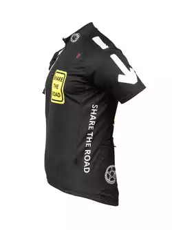 MikeSPORT DESIGN - SHARE THE ROAD - koszulka rowerowa, kolor: czarny