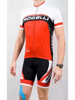 ROGELLI ANCONA - męska koszulka rowerowa, biało-czerwona