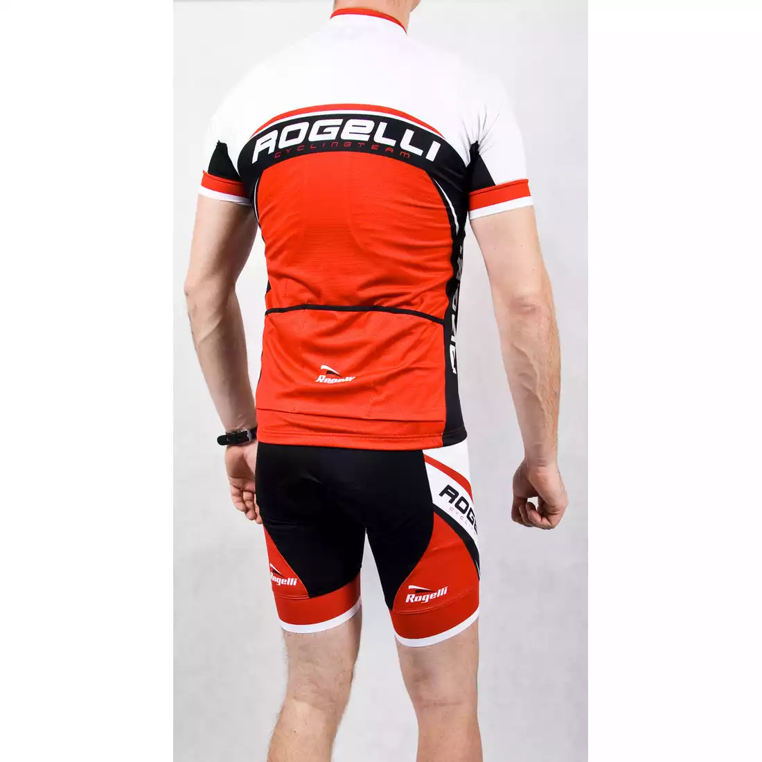 ROGELLI ANCONA - męska koszulka rowerowa, biało-czerwona