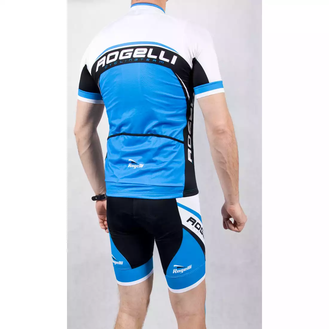 ROGELLI ANCONA - męska koszulka rowerowa, biało-niebieska