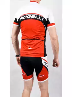 ROGELLI ANCONA - męskie spodenki rowerowe na szelkach, czarno-czerwone