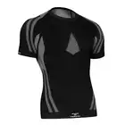 TERVEL OPTILINE LIGHT MOD-02 - męska koszulka termoaktywna z krótkim rękawem, kolor: Czarno-szary