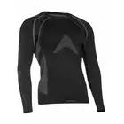 TERVEL - OPTILINE MOD-02 - męska koszulka termoaktywna z długim rękawem, kolor: Czarno-szary