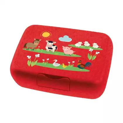 Koziol Candy L Farm dziecięcy lunchbox, czerwony