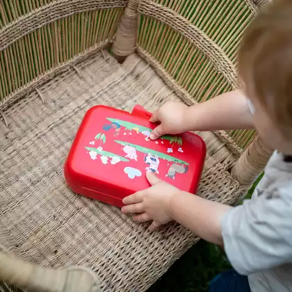 Koziol Candy L Farm dziecięcy lunchbox, czerwony