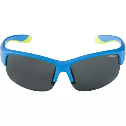 ALPINA JUNIOR FLEXXY YOUTH HR dziecięce okulary rowerowe/sportowe, blue-lime matt