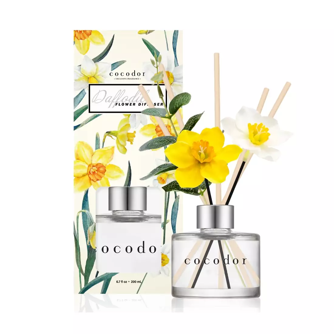 COCODOR dyfuzor zapachowy z patyczkami daffodil, vanilla &amp; sandalwood 200 ml