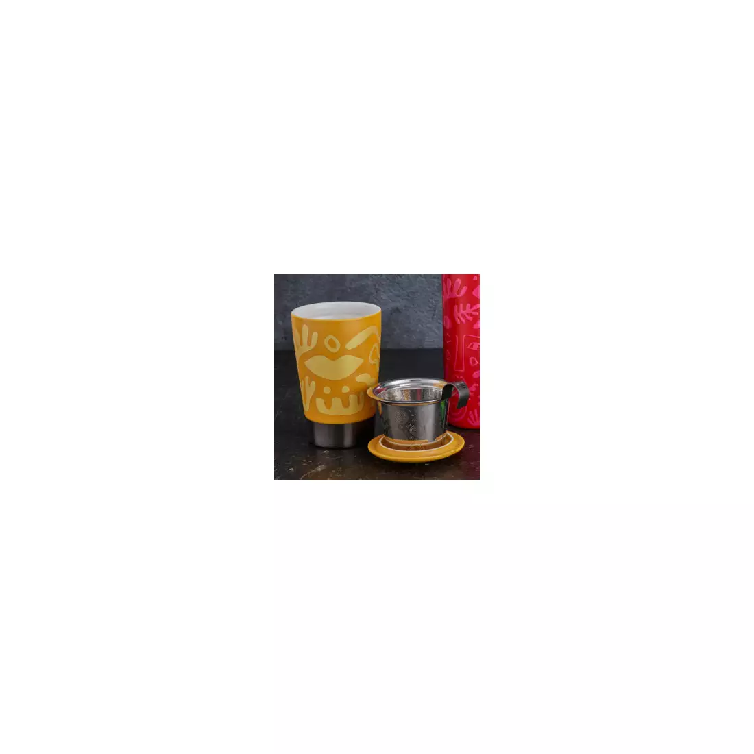 EIGENART TEAEVE kubek termiczny, porcelanowy 350 ml, opera yellow