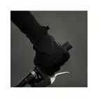 CHIBA CLASSIC ciepłe zimowe rękawiczki rowerowe, czarno-srebrne