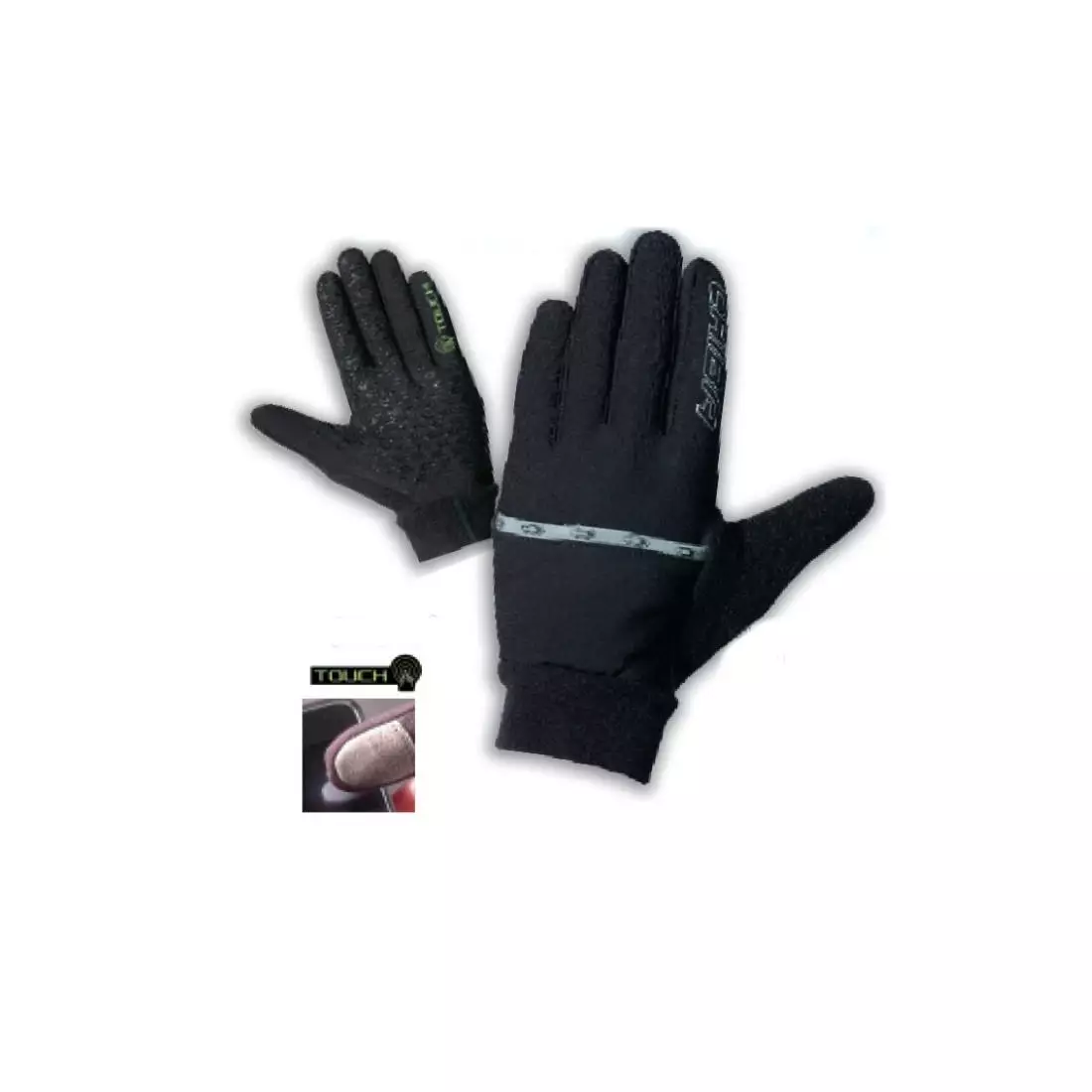 CHIBA ULTIMATE TOUCH zimowe rękawiczki rowerowe, czarne