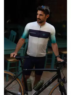 Rogelli DAWN męska koszulka rowerowa, beżowo-turkusowa