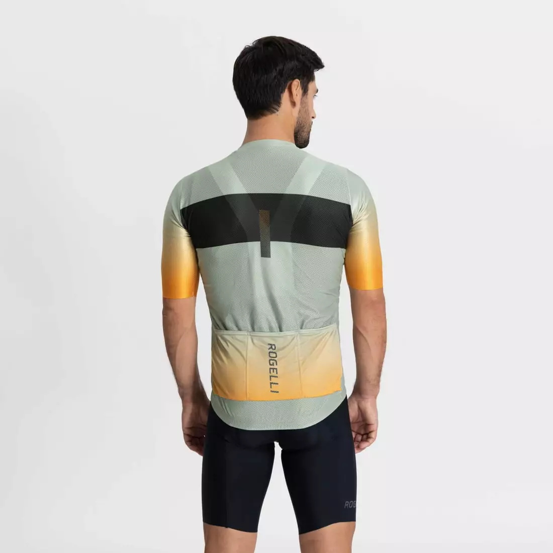 Rogelli DAWN męska koszulka rowerowa, szaro-pomarańczowa