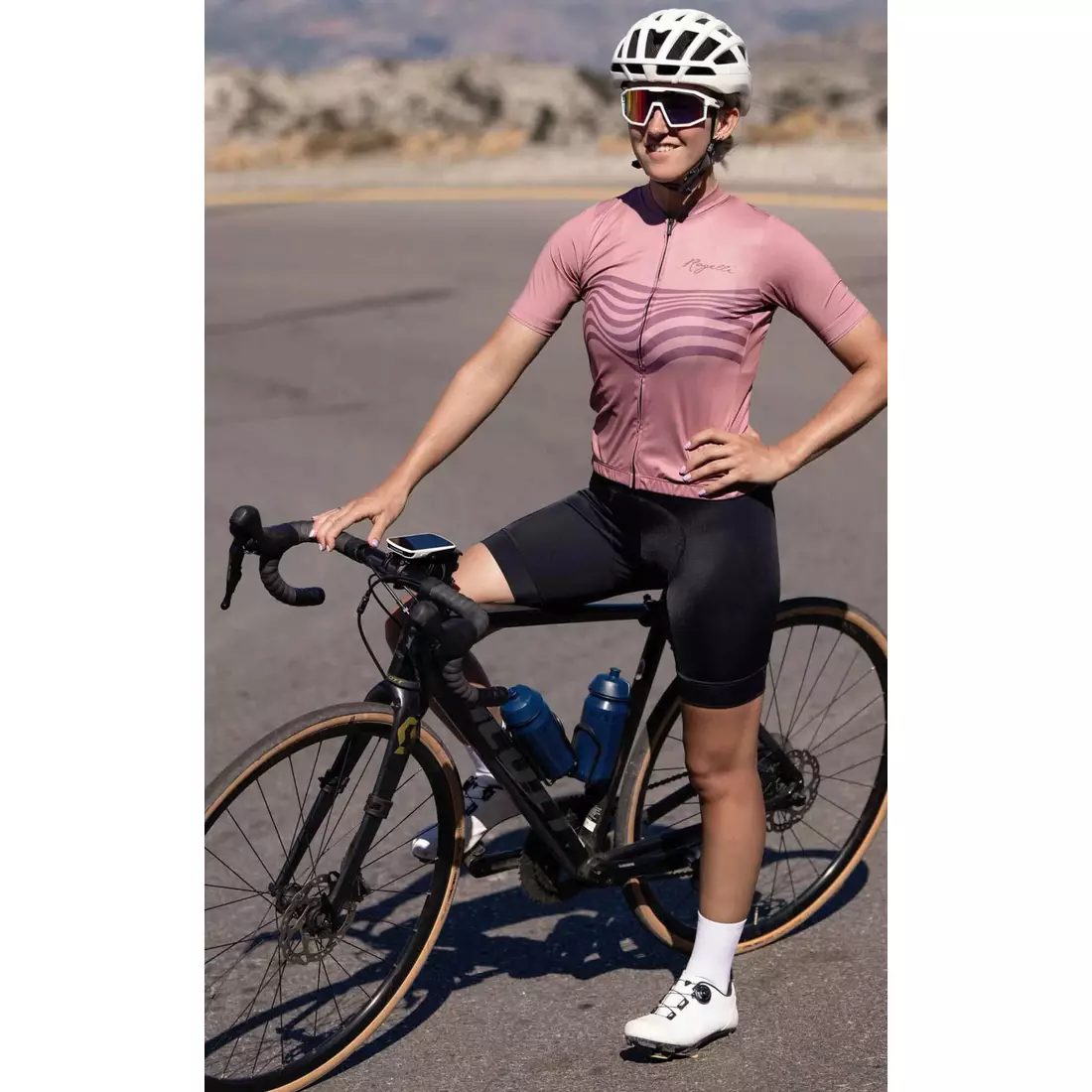 Rogelli DIAGA damska koszulka rowerowa, różowa