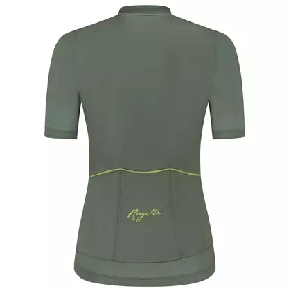 Rogelli DIAGA damska koszulka rowerowa, zielono-złota