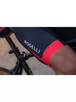 Rogelli FUSE II męskie spodenki rowerowe na szelkach, czarno-czerwone