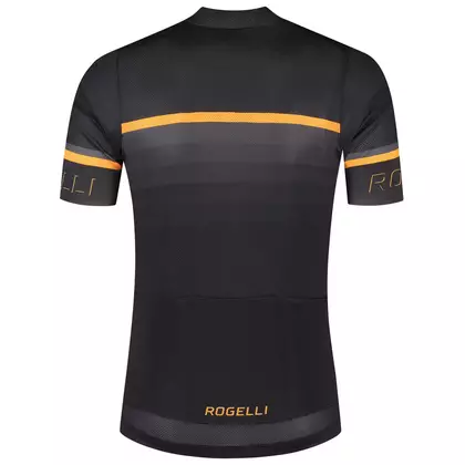Rogelli HERO II męska koszulka rowerowa, czarno-pomarańczowa