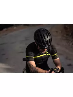Rogelli HERO II męska koszulka rowerowa, czarny-fluor