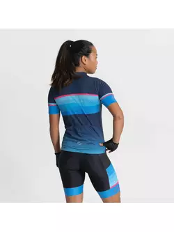 Rogelli IMPRESS II damska koszulka rowerowa, niebiesko-różówa