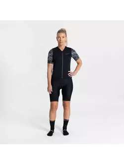 Rogelli LIQUID damska koszulka rowerowa, czarno-szara