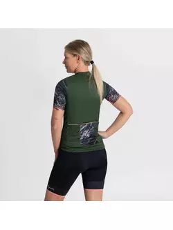 Rogelli LIQUID damska koszulka rowerowa, zielono-koralowa