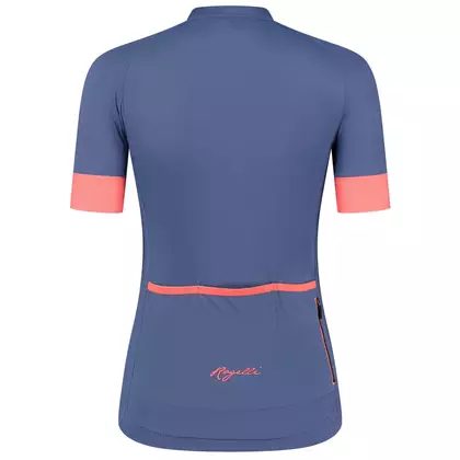 Rogelli MODESTA damska koszulka rowerowa, niebiesko-koralowa