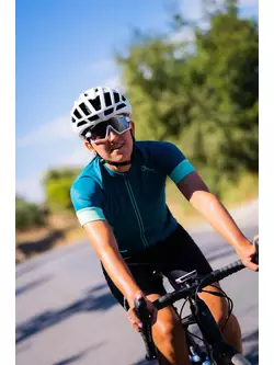 Rogelli MODESTA damska koszulka rowerowa, zielono-turkusowa