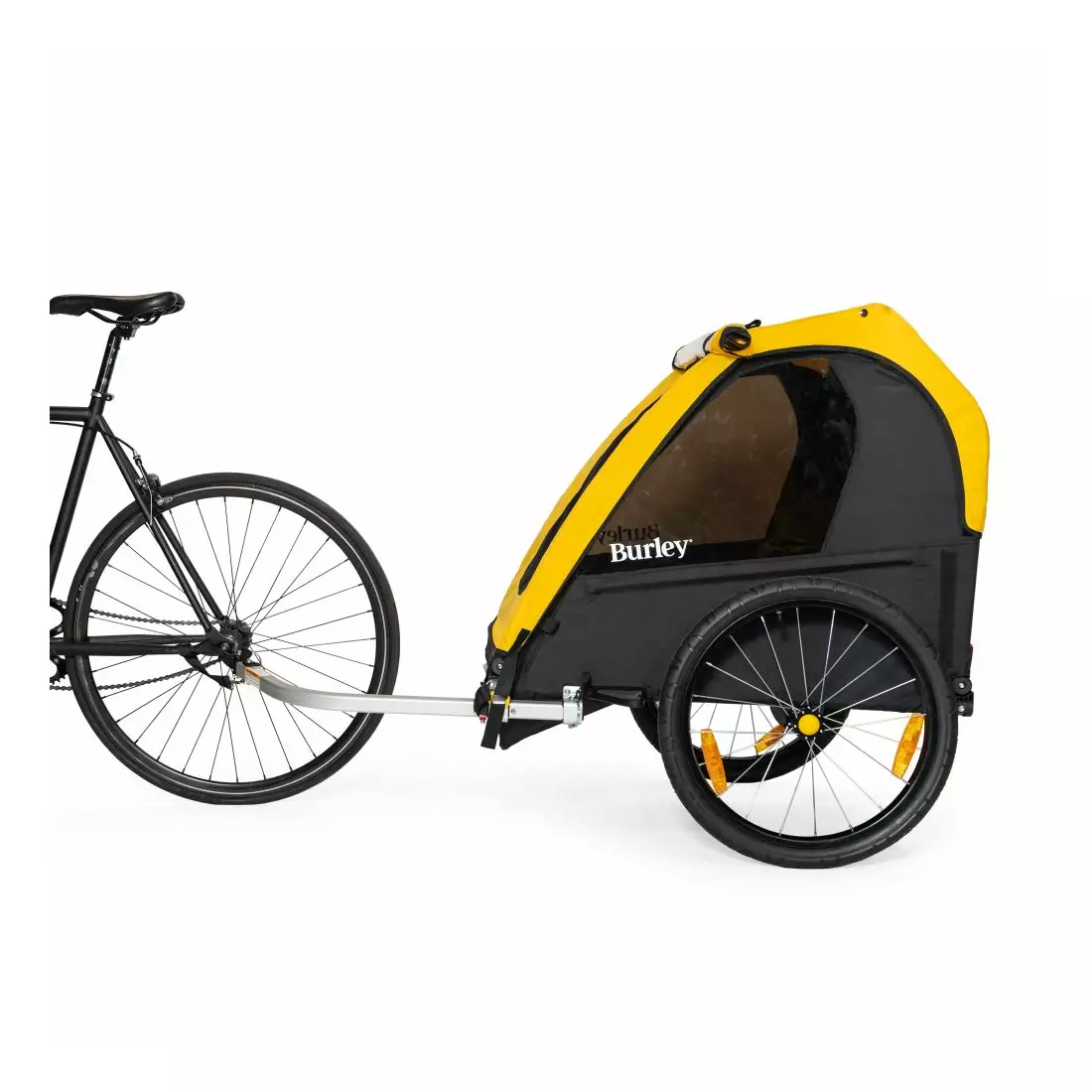 BURLEY BEE DOUBLE przyczepka rowerowa dziecięca, czarno-żółta