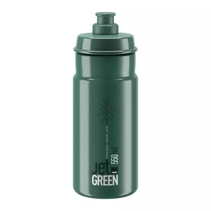 ELITE JET GREEN bidon rowerowy 550 ml, ciemno zielony