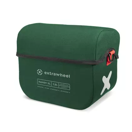 EXTRAWHEEL HANDY PREMIUM CORDURA XL torba na kierownicę rowerową, zielona 7,5 L