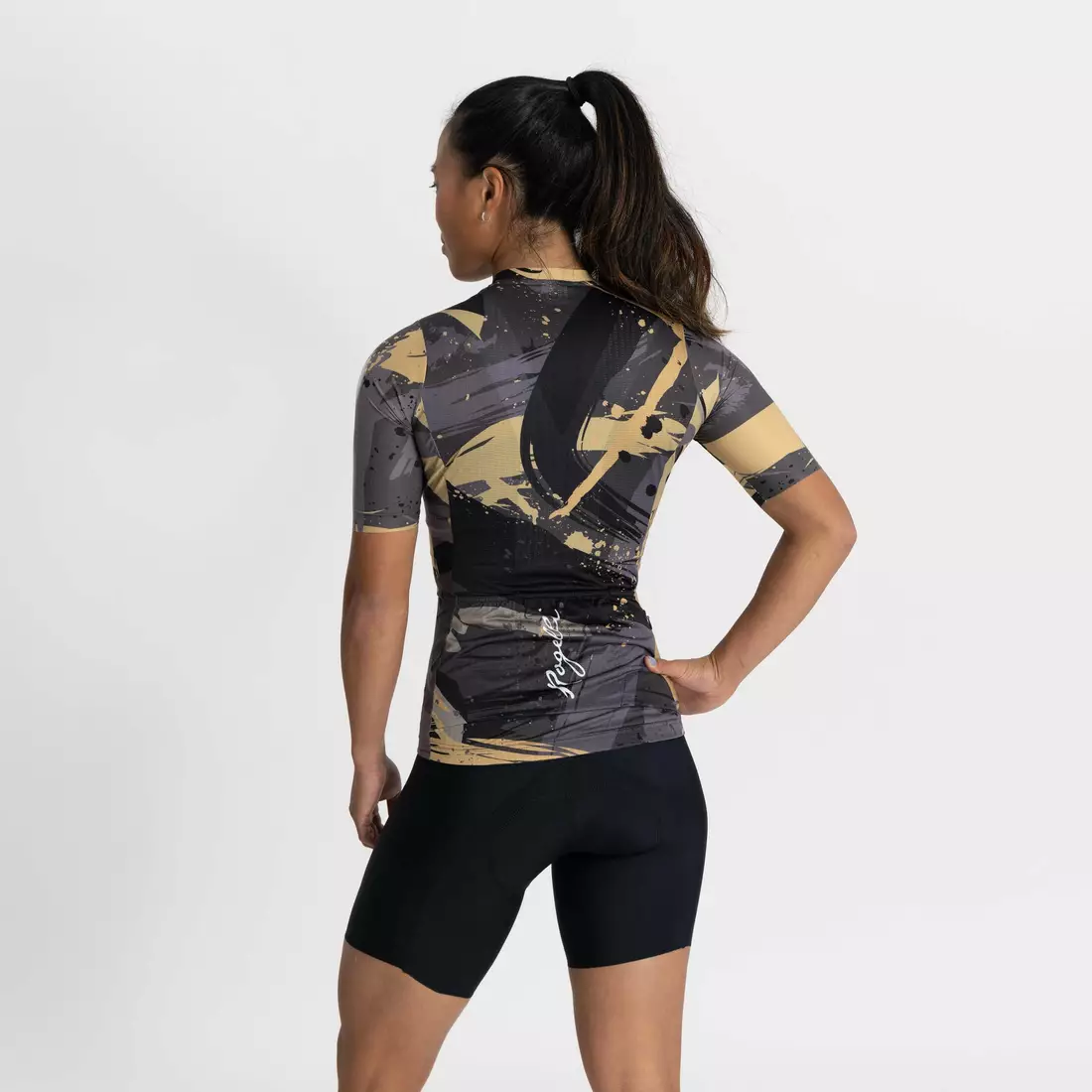 ROGELLI FLAIR damska koszulka rowerowa czarno złota