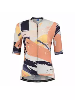 ROGELLI FLAIR damska koszulka rowerowa piaskowo-koralowa 
