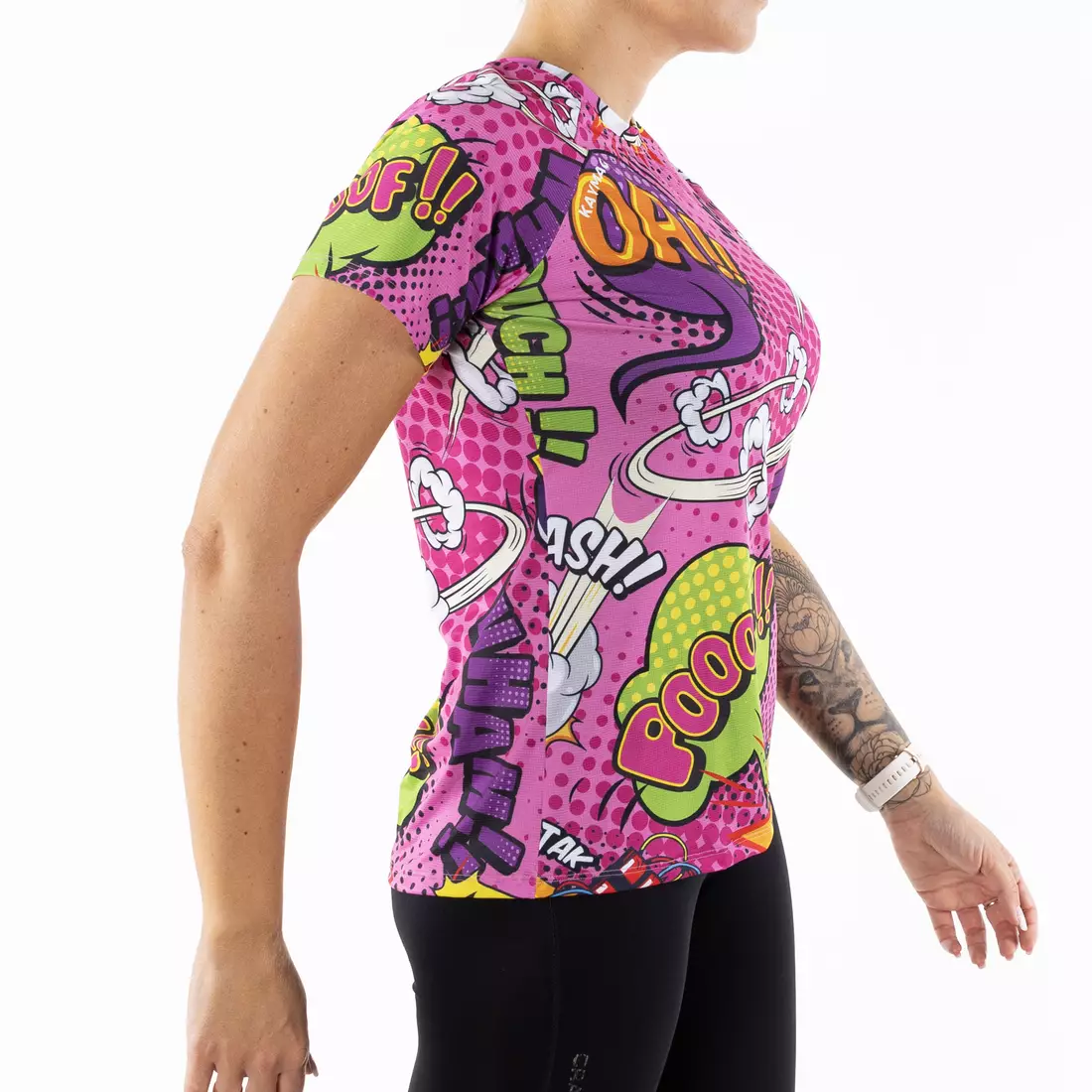 KAYMAQ W27 PRO MESH damska koszulka sportowa / biegowa, różowa