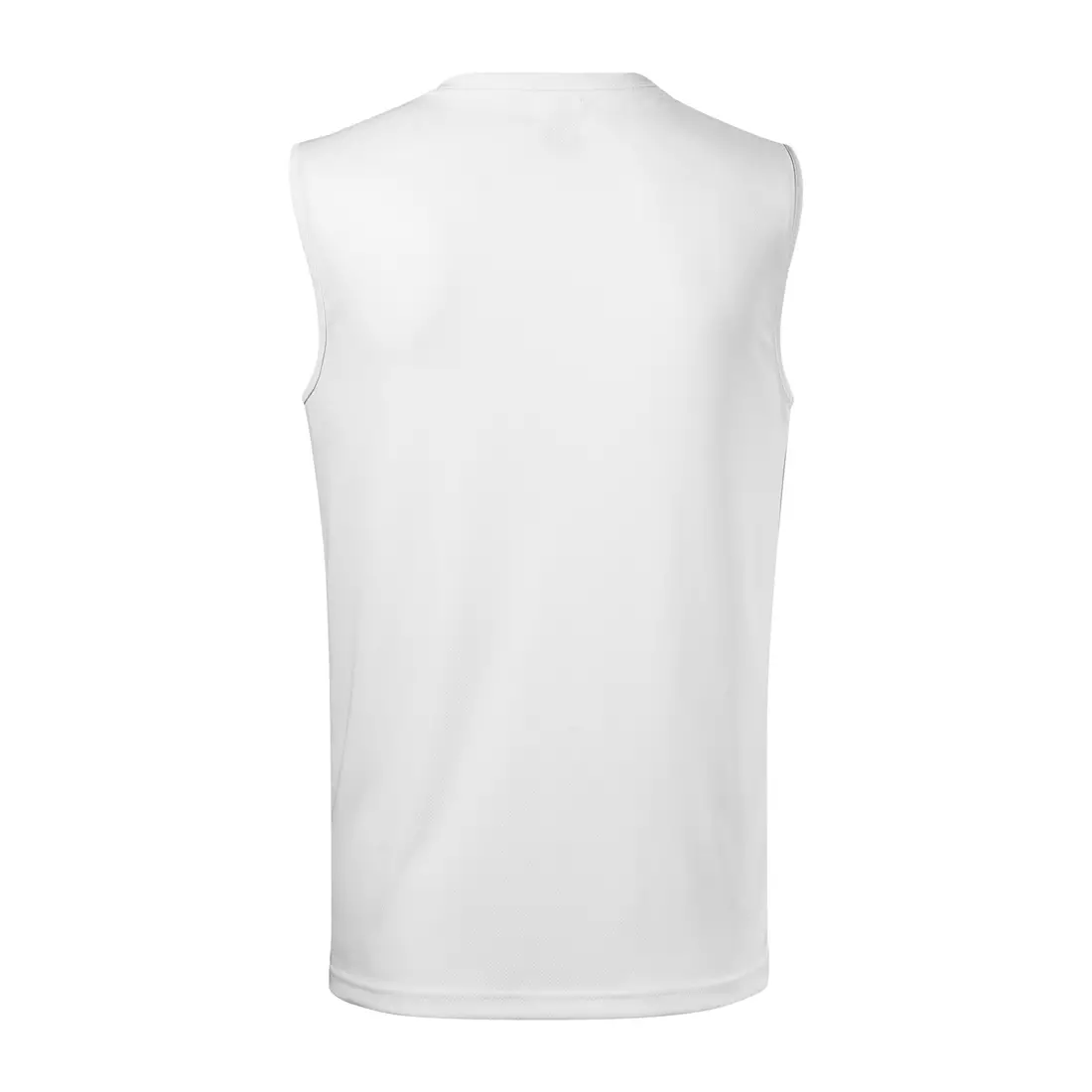 MALFINI BREEZE męska koszulka bez rękawków sportowa, 100% poliester, biały 8200012