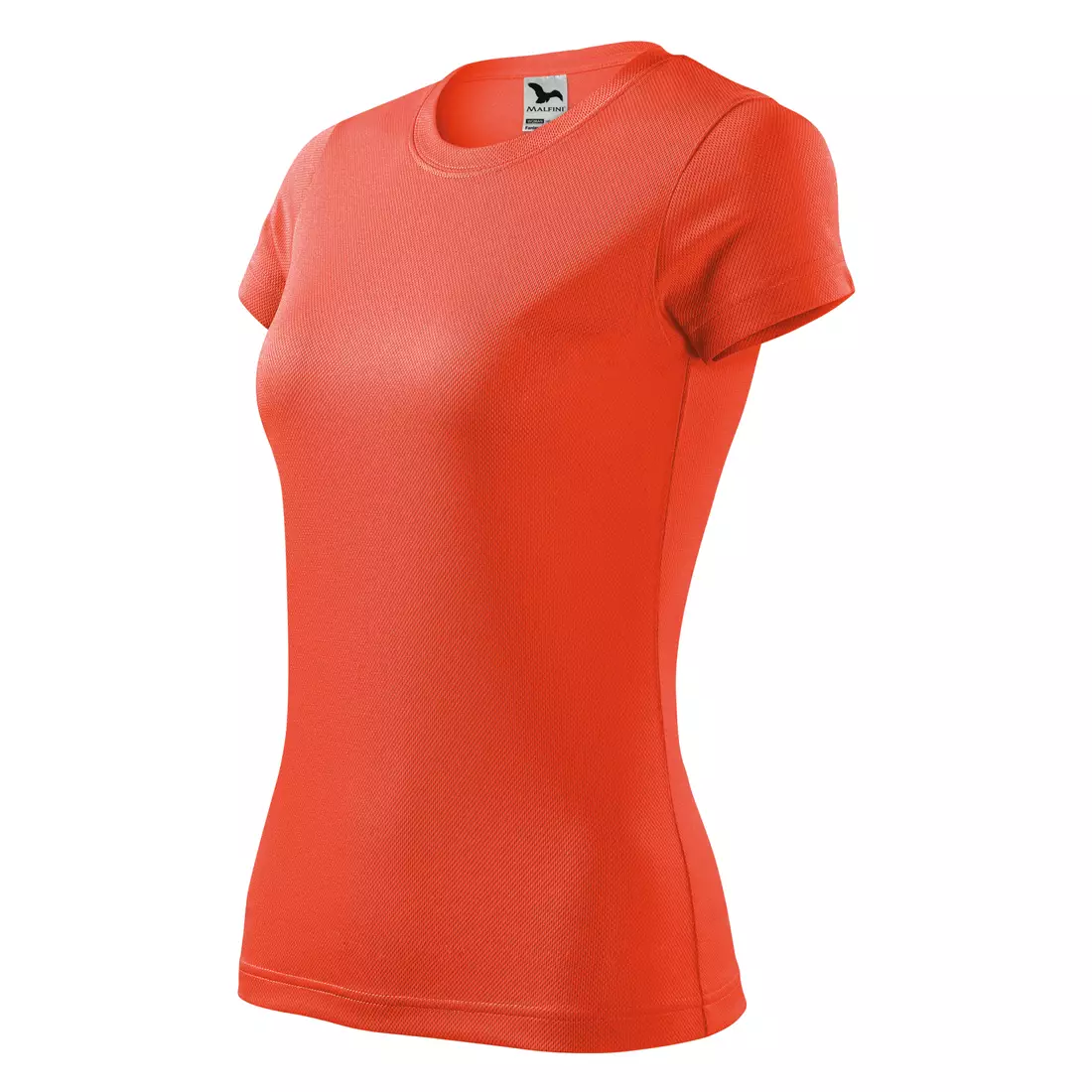 MALFINI FANTASY - damska koszulka sportowa 100% poliester, neon pomarańcz 1409112-140