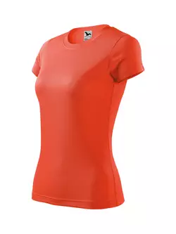 MALFINI FANTASY - damska koszulka sportowa 100% poliester, neon pomarańcz 1409112-140
