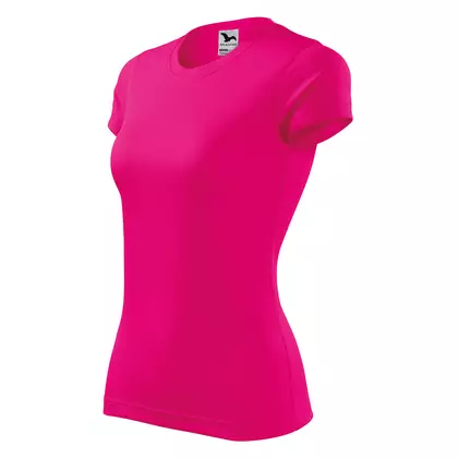 MALFINI FANTASY - damska koszulka sportowa 100% poliester, neon różowy 1408912-140