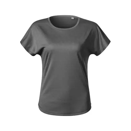 MALFINI Koszulka CHANCE GRS damska koszulka sportowa, krótki rękaw, micro poliester z recyklingu czarny melanż 811M112
