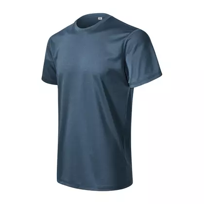 MALFINI Koszulka CHANCE GRS męska koszulka sportowa, krótki rękaw, micro poliester z recyklingu ciemny denim melanż 810M213