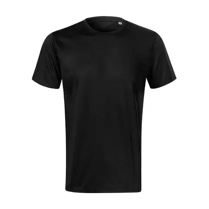 MALFINI Koszulka CHANCE GRS męska koszulka sportowa, krótki rękaw, micro poliester z recyklingu czarny 8100113
