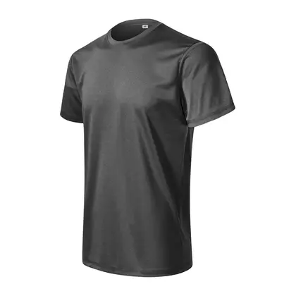 MALFINI Koszulka CHANCE GRS męska koszulka sportowa, krótki rękaw, micro poliester z recyklingu czarny-melanż 810M113