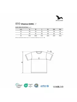 MALFINI Koszulka CHANCE GRS męska koszulka sportowa, krótki rękaw, micro poliester z recyklingu czarny-melanż 810M113