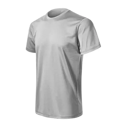 MALFINI Koszulka CHANCE GRS męska koszulka sportowa, krótki rękaw, micro poliester z recyklingu srebrny melanż 810M313
