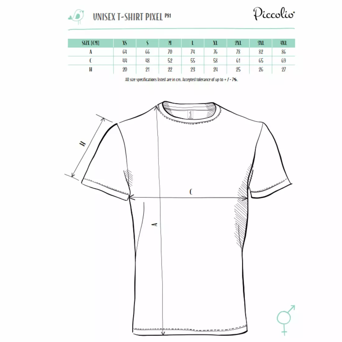 PICCOLIO PIXEL Koszulka sportowa T-shirt, krótki rękaw, męska, czarny 100 % poliester P810112