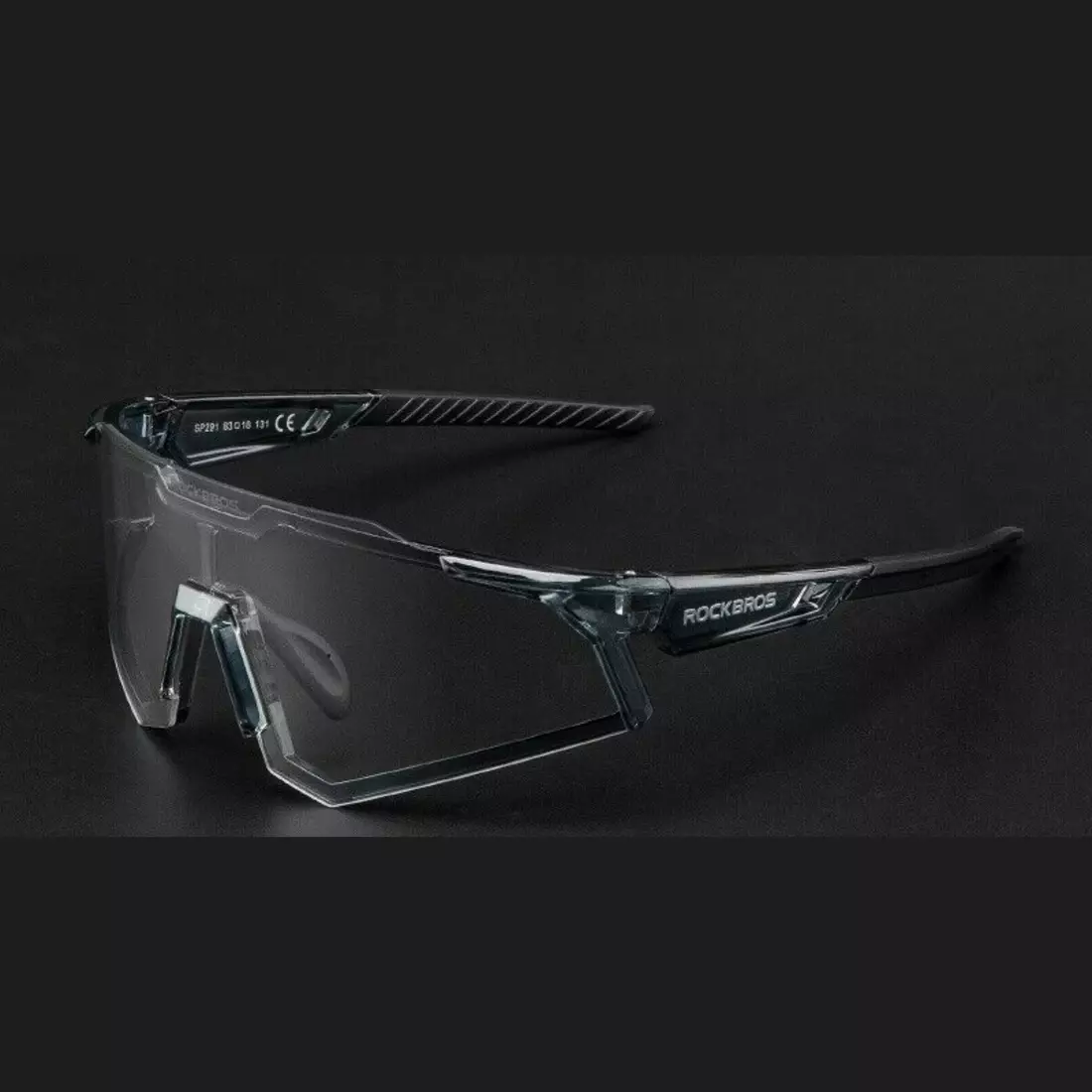 Rockbros okulary sportowe / rowerowe z fotochromem, czarne 14110006004