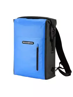 Rockbros wodoodporny plecak 25l, czarny-niebieski AS-032BL
