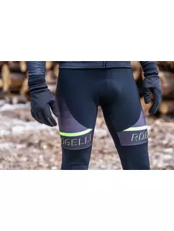 Rogelli spodnie rowerowe z szelkami, ocieplane, HERO II fluor