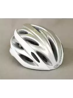 BELL OVERDRIVE kask rowerowy, srebrno-biały