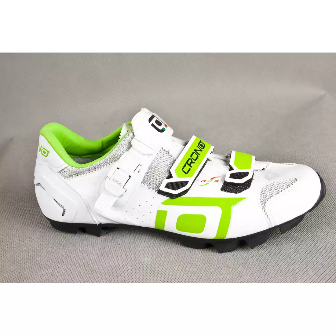 CRONO TRACK - buty rowerowe MTB - kolor: Biało-zielony